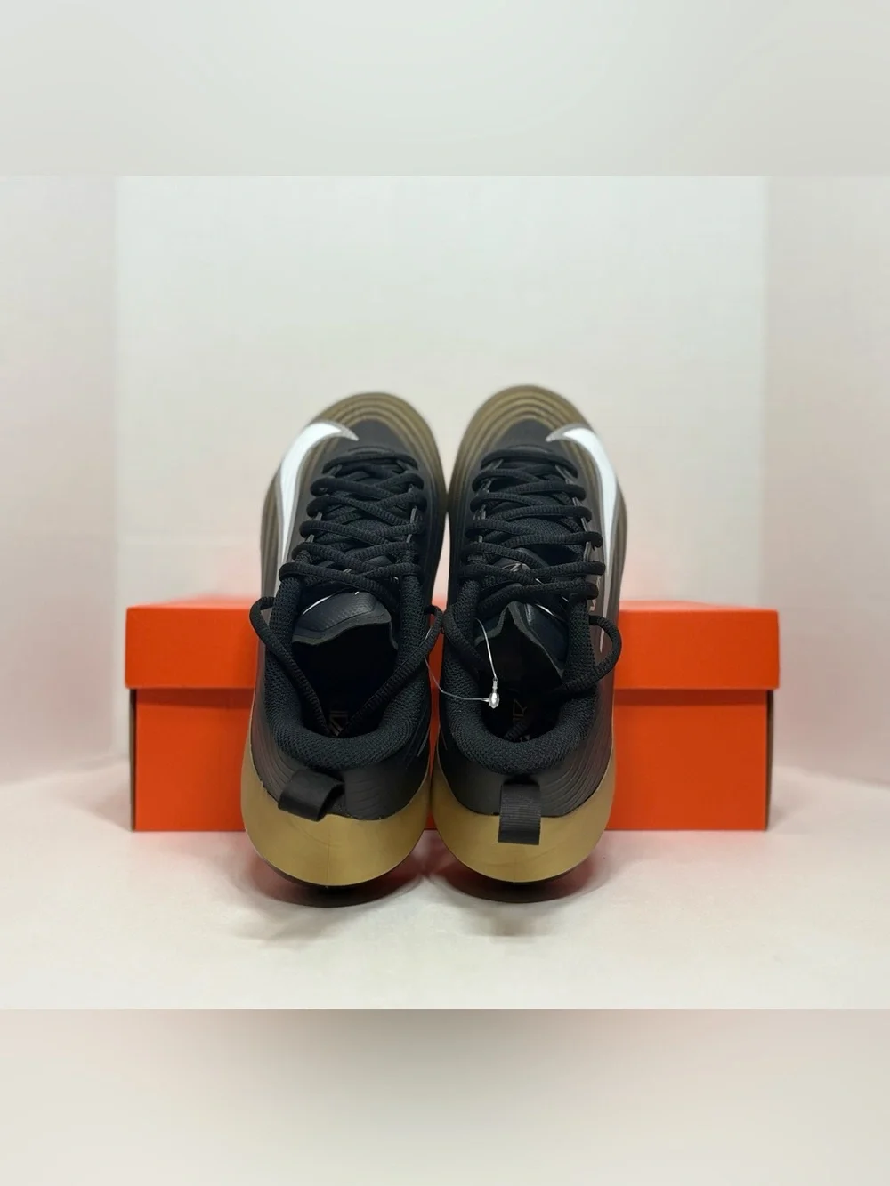 Nike Vapor Speed 3 Low Men’s Elite Football Cleats FB3303-003 Black Gold & White